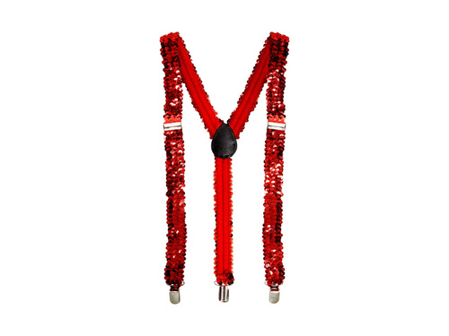 Piros flitteres nadrágtartó