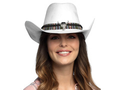 Django cowboy kalap fehér - 1 db.