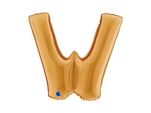 Fólia lufi W betű arany - 40" - 1 db.