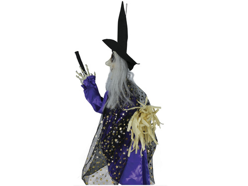 Akasztós dekoráció Boszorkány seprűnyélen - 75 cm - 1 db.