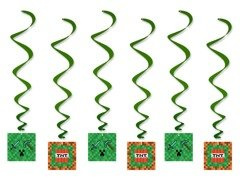 Születésnapi pixel függő dekoráció - 6 db.