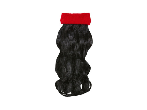 Piros sport zenekar fekete göndör hajjal