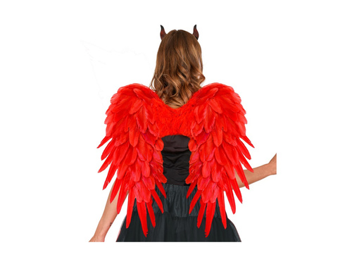 Piros összecsukható tollszárnyak 50×50 cm