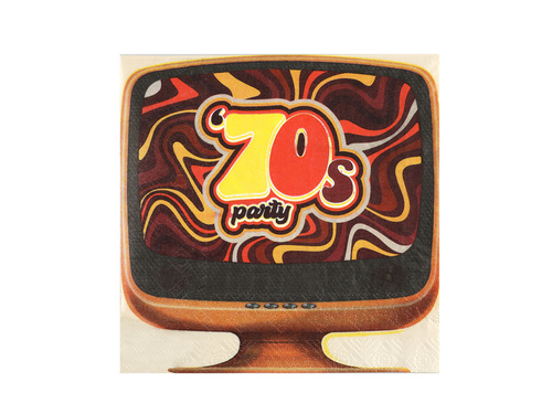 70-es évek parti papírszalvéták - 33 cm - 20 db.