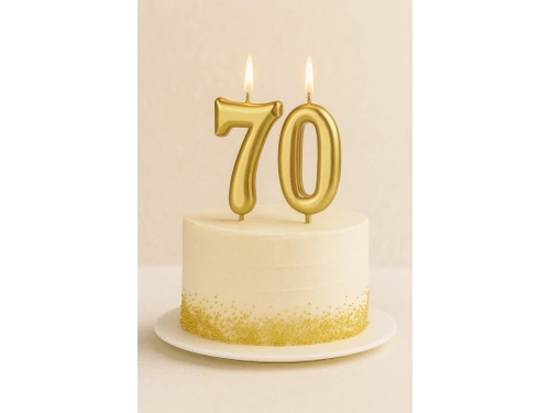 Arany számgyertyák - 70 - 2 db.