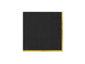 Fekete papírszalvéta aranyszegéllyel - 33 cm - 10 db.