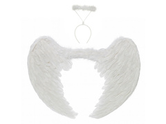 Angyalszárny készlet fehér 80 x 60 cm és Aureole