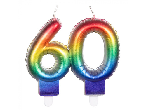 Színes 60. évfordulós gyertya