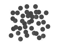 Konfetti fekete körök - 250 g.