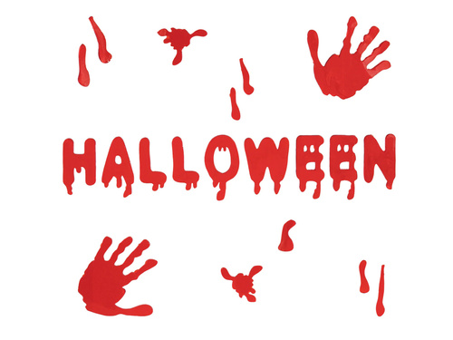 Halloween ablak gél matricák - 1 db.