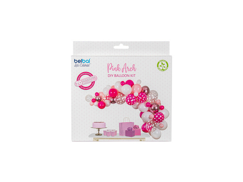 Babarózsaszín lufi girland lufi készlet - 70 db.