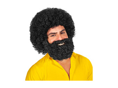 Fekete Jerome paróka szakállal