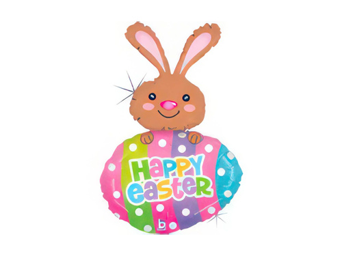 Húsvéti tojás és nyuszi alakú fólialufi - 31" - 1 db.