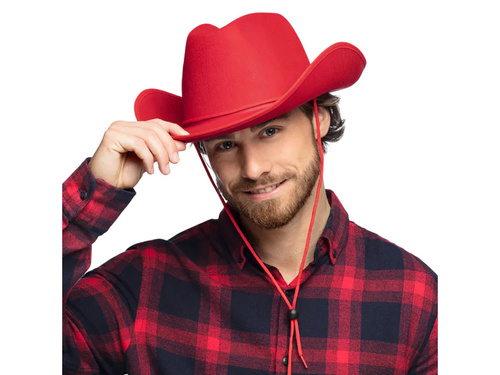Piros cowboy kalap - 1 db.