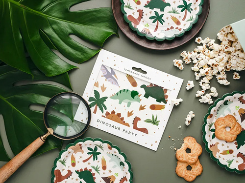 Papírtányérok születésnapokra Dinoszauruszok - 18 cm - 6 db.
