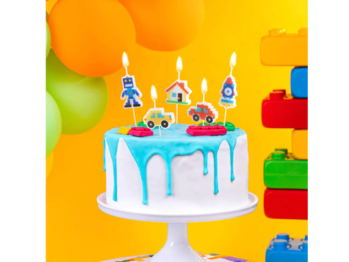 Óraműves piknik gyertyák - 5 db.