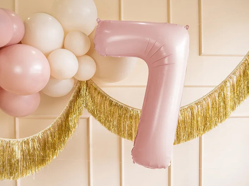 Fólia lufi világos rózsaszín 7-es szám - 72 cm - 1 db.