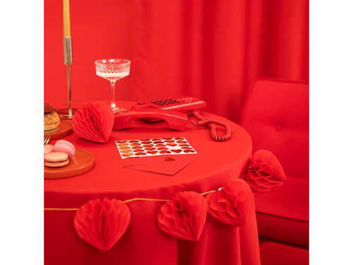 Papír rózsafüzér szívek füzér - 150 cm - 1 db.