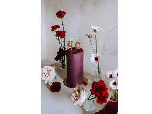 Arany számgyertya - 0 - 1 db.