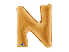 Fólia lufi N betű arany - 40" - 1 db.