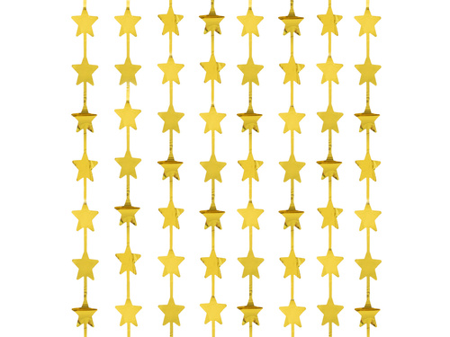 Fémszínű arany csillagfüggöny - 100 x 200 cm