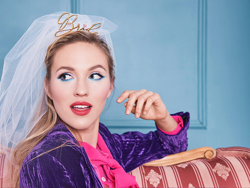 Menyasszonyi fejpánt fátyollal - 1 db.