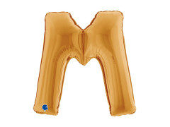 Fólia lufi M betű arany - 40" - 1 db.