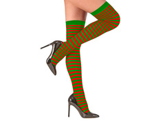 Piros-zöld manó harisnya XL