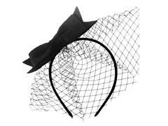 Fejdísz masni fejpánt fekete - 1 db.