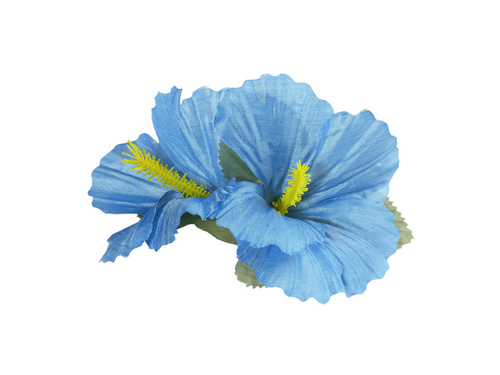 Hawaii kék virágos kitűző - 1 db.
