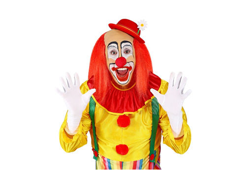 Bohóc fejdísz vörös hajjal