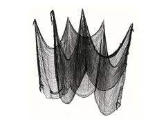 Fekete Halloween háló - 76 x 300 cm - 1 db.