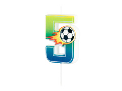 Focis számgyertya - 5 - 1 db.