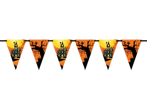 Halloween Haunted House zászló banner - 500 cm - 1 db.