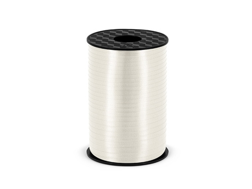 Dekorációs szalag lufihoz - pasztell - fehér - 225 m