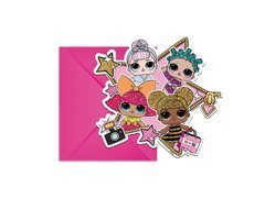 LOL Glitterari születésnapi meghívók - 6 db.