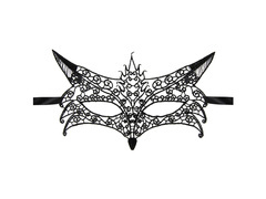 Róka csipke maszk fekete - 1 db.