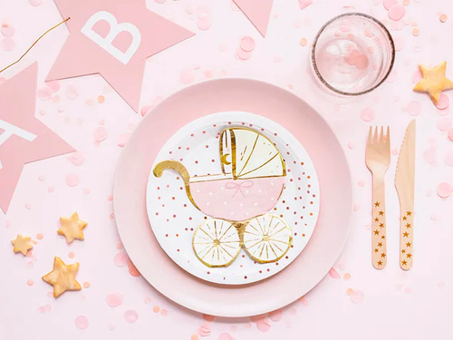 Rózsaszín trolley szalvéta - 14 x 15 cm - 20 db.