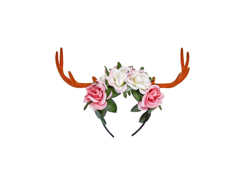 Fejpánt agancs virágokkal