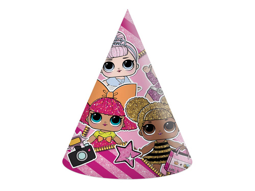 LOL Glitterati születésnapi sapkák - 6 db. - 58g