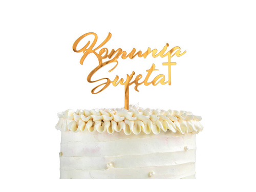 Plexi torta teteje Szentáldozás arany - 1 db.