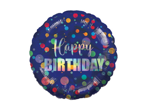 Boldog születésnapot Dots fólialufi - 43 cm - 1 db.