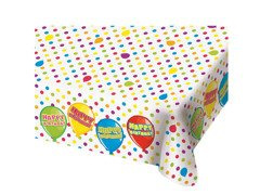 Születésnapi terítő Léggömbök - 180 x 130 cm - 1 db.