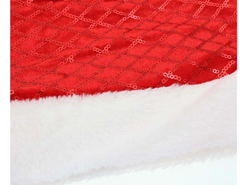 Csillogó Mikulás sapka flitterekkel - 1 db.