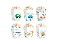 Auta popcorn dobozok - 6 db.