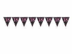 Tizennyolcadik születésnapi party zászló banner - 400 cm - 1 db.