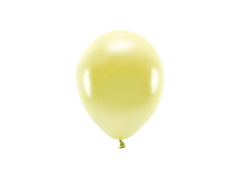 EKO fémezett latex léggömbök élénksárga - extra nagy - 10 db.