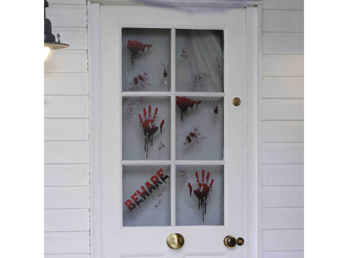 Ablak dekoráció Véres lábnyomok