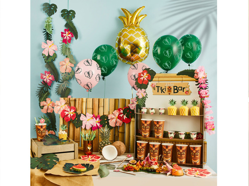 Trópusi levelek papírtányér -24cm x 20cm - 8 db.