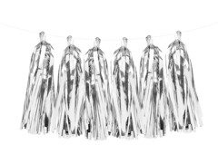 Ezüst bojtos füzér - 150 cm - 1 db.